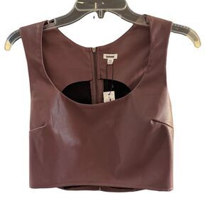 NWT Garage Women's Purple/Mauve Back Zip Tank Top Size Medium